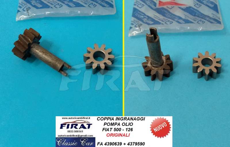 INGRANAGGI POMPA OLIO FIAT 500-126 (ORIGINALI)